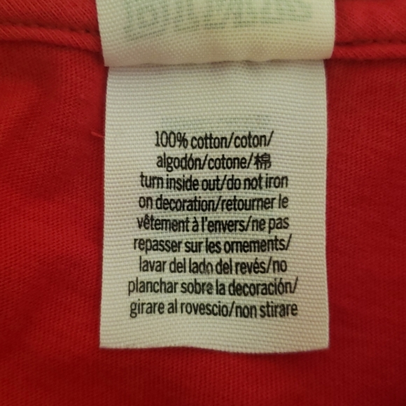 PINK Pink Nation Women's Red White Cropped Top, XS - Picture 5 of 7